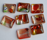 Edel Glasmosaik Mix-lachs mit Muster 10x12mm 8 St.- ca. 7g Edel Glasmosaik Mix-lachs mit Muster 10x12mm 8 St.- ca. 7g