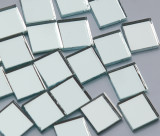 Spiegelmosaik silber 15x15mm 45 St.- ca. 92g. Spiegelmosaik silber 15x15mm 45 St.- ca. 92g.