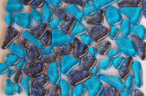 Glasmosaiksteine Glitter unregelmäßig Blaumix 100g ca.60St. Glasmosaiksteine Glitter unregelmäßig Blaumix 100g ca.60St.