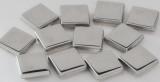 Metall Mosaik Silber glänzend 1,5x1,5 cm 50 St.- ca. 115g