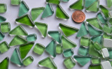 Glas Mosaiksteine unregelmäßig Grünmix 200g ca.130-150St.
