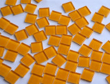 Glas Mosaiksteine (Soft Glas) orange 2x2 cm 200g, ca. 50 St.