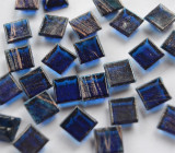 Mini Mosaik mit Flimmer dunkelblau 1x1 cm 300 St.- ca.204g Mini Mosaik mit Flimmer dunkelblau 1x1 cm 300 St.- ca.204g