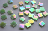 Glasmosaiksteine schimmernd hellgrün 15x15mm 150 St. -ca.145g Glasmosaiksteine schimmernd hellgrün 15x15mm 150 St. -ca.145g