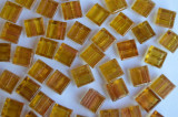 Mini Mosaik mit Flimmer gelbgold 1x1 cm 300 St.- ca.204g Mini Mosaik mit Flimmer gelbgold 1x1 cm 300 St.- ca.204g