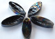 Deko Mosaik irisierend oval 5cm schwarz/antrazit 5 St.- ca. 70g