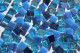 Mini Mosaik mit Flimmer Blaumix 1x1 cm 300 St.- ca.204g
