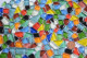 Glas Mosaiksteine unregelm. (Soft-Glas) bunt 200g ca.130-150St.