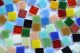 Glas Mosaiksteine 1,5x1,5 cm Buntmix 500g.- ca. 330 St.