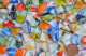 Glasmosaiksteine softglas unregel. mit Muster bunt, 100g ca.60St