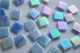 Mosaiksteine schimmernd hellblau marmoriert 2x2cm 50 St.-ca.145g