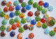 Schmucksteine Millefiori ohne Loch rund 1 cm Nr.2, 5 St.- ca.2g
