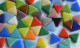 Mini Mosaiksteine dreieckig Seitenlänge 1cm bunt 30g ca.55 Stück