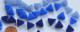 Mini Mosaiksteine dreieckig Seitenlänge 1cm Blaumix 30g ca.55 St