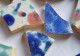 Bruchmosaik handbemalt dann gebrochen bunt-blue 10 St. ca. 110g