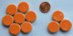 Keramik Mosaiksteine rund glanzend 17-18 mm orange 10 St.- 20g