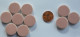 Keramik Mosaiksteine rund glanzend 17-18 mm rosa 10 St.- 20g