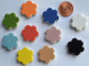 Mosaik Basteln Keramik Blüten ca. 22-23 mm bunt 10 St.- ca. 22g