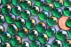 Mini Glasnuggets 10-12mm grün irisierend transp. 70g ca.50 St.