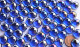 Mini Glasnuggets 10-12mm kobaltblau irisierend 70g, ca. 50 St.