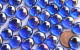 Mini Glasnuggets 10-12mm kobaltblau irisierend 70g, ca. 50 St.