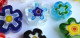 Millefiori Glas Mosaiksteine Blüten bunt 10-15mm 5 St. ca. 5g