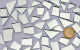 Spiegel- Mosaiksteine Formen-Mix 15-35mm silber 100g ca. 45 St.