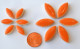 Mosaiksteine Blattform aus Keramik 2 Größen orange 36 St.- ca32g