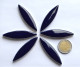 Mosaiksteine Blattform 6cm lang Keramik dunkelblau 6 St.- ca.45g