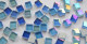 Soft Glas Mosaiksteine Blaumix irisierend 1x1cm 100g, ca. 115 St