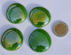 Glasnuggets XL 32-37mm grün opak hochglänzend/irisierend 4 St.ca.70g.