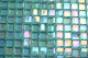 Mosaiksteine türkis transp. mit Regenbogenschimmer 1x1cm, 60 St.- ca50g