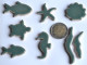 Mosaiksteine Unterwasserwelt, türkisgrün Zufallsmischung 33g ca.6-7St.