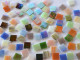 Glas Mosaiksteine schimmernd 1,5x1,5cm Buntmix 200 St.- ca. 290g
