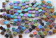Minimosaik schwarz mit Regenbogenschimmer 1x1cm, 400g, ca. 600 St.
