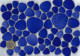 Pebble Mosaiksteine Mix-blau 4 Größen glänzend 300g - ca. 60 St.