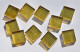 Goldmosaik Gelbgold glatt 1x1cm 10 St.- ca. 9g.