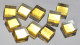 Goldmosaik Gelbgold glatt 1x1cm 10 St.- ca. 9g.
