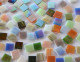 Glas Mosaiksteine schimmernd 1,5x1,5cm Buntmix 100 St.- ca. 145g