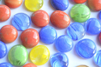 Glasnuggets mit Muster Nr.1, 15-21mm bunt 100g., ca.20St.