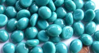 Glasnuggets 10-12mm türkis opak, NICHT transp. 70g ca. 50 St.