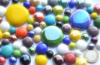 Glasnuggets Bunt Mix opak in 3 Größen 10-44 mm, 230g, ca. 75 St.