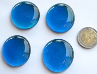 Glasnuggets XL 32-37mm blau transparent 4 St. ca. 65g