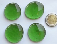 Glasnuggets XL 32-37mm grün transparent 4 St. ca. 65g