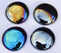 Glasnuggets XL 32-37mm schwarz opak hochglänz/irisierend 4St. ca.70g Glasnuggets XL 32-37mm schwarz opak hochglänz/irisierend 4St. ca.70g