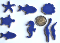 Mosaiksteine Unterwasserwelt, blau Zufallsmischung 33g ca.6-7St.
