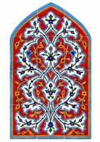 Orientalische Fliesen 100x60 cm &quote;Taghi-rot-ranke&quote;