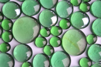 Glasnuggets Grünmix, 3 versch. Größen 10-36mm, 280g., ca.85St.