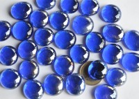Glasnuggets 17-20mm kobaltblau transparent 500g, ca. 100 St.